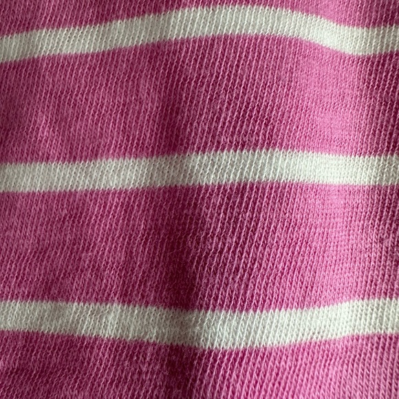Women’s J.Crew Size XXL Pink & White Striped Long Sleeve Top - Picture 3 of 6